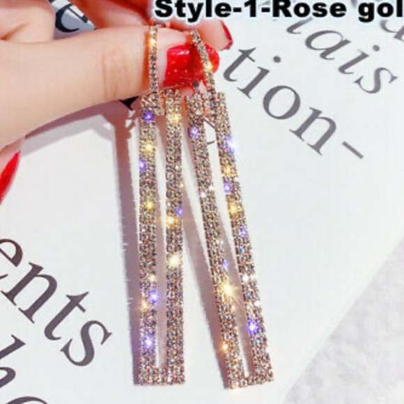 New 18k rose  gold plated earrings - Picture 2 of 2